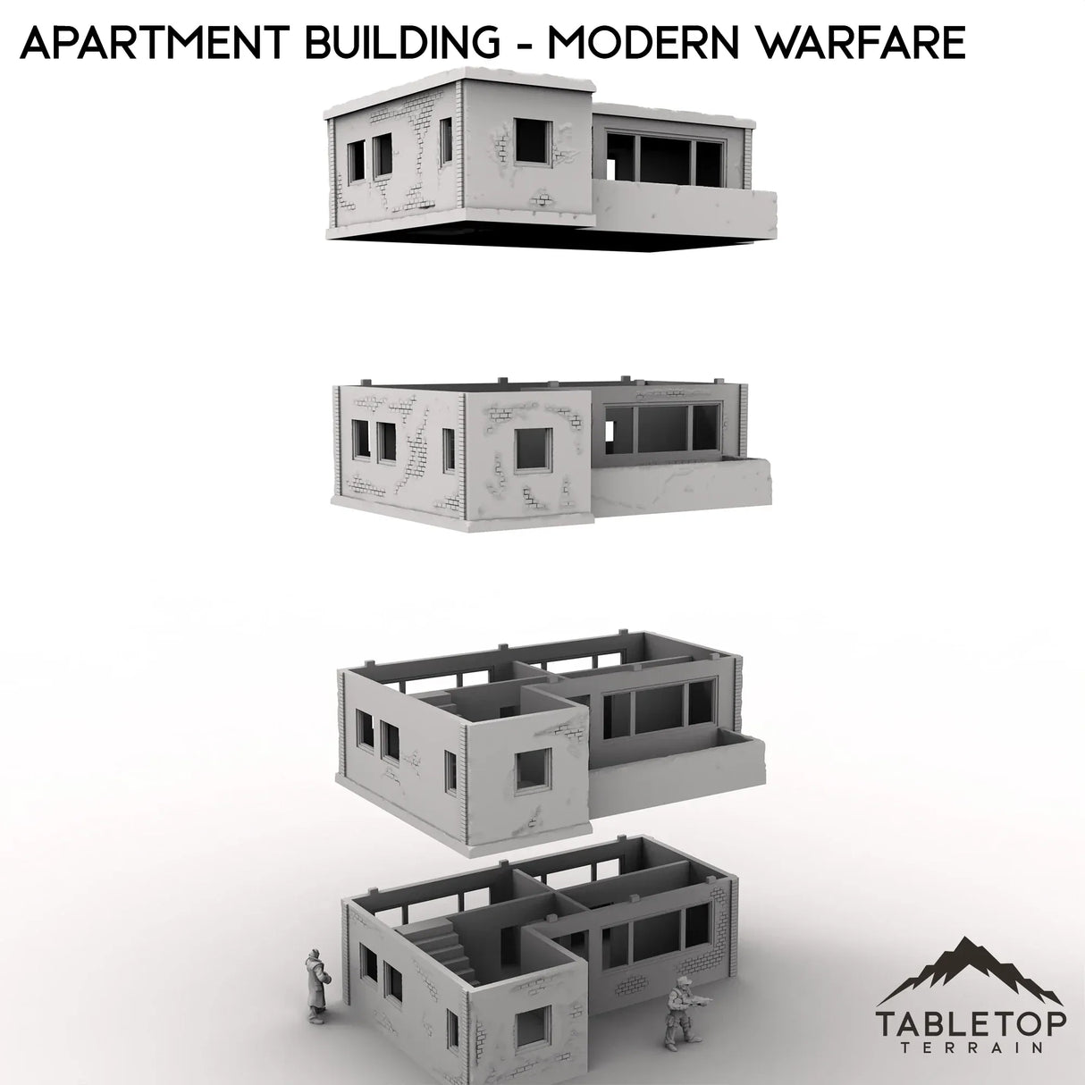 Tabletop Terrain Building Apartment Building - Modern Warfare