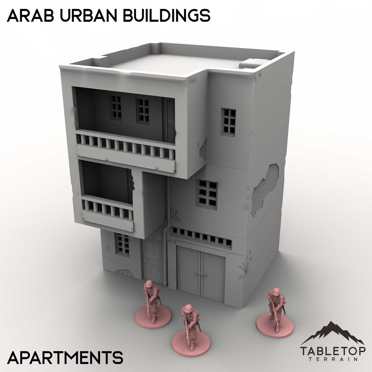 Tabletop Terrain Building Apartments / 32mm Arab Urban Buildings