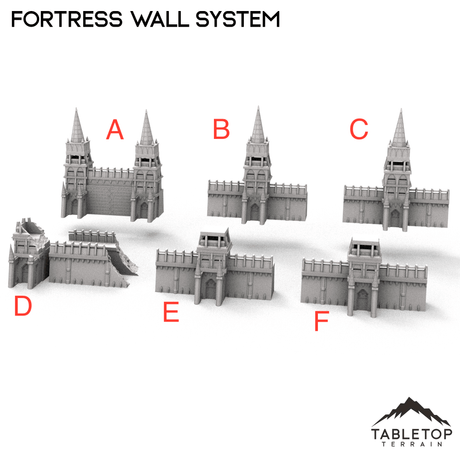 Tabletop Terrain Building Apocalypse Fortress Wall System