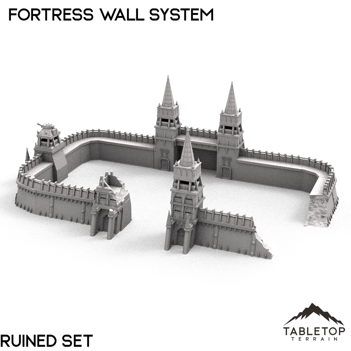 Tabletop Terrain Building Apocalypse Fortress Wall System