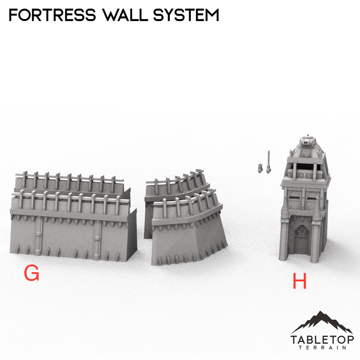 Tabletop Terrain Building Apocalypse Fortress Wall System