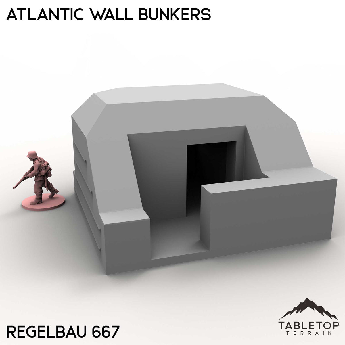 Tabletop Terrain Building Atlantic Wall Bunkers