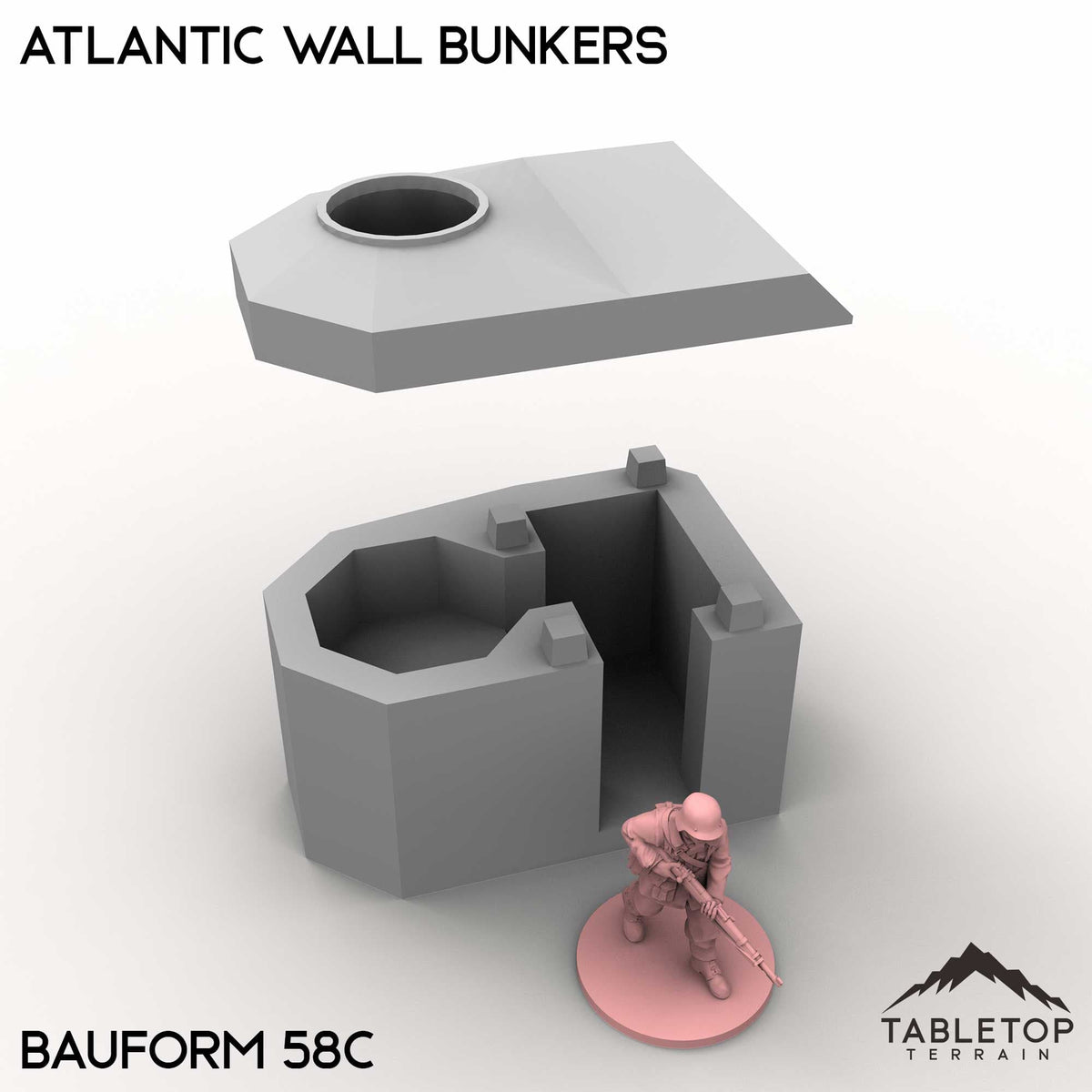 Tabletop Terrain Building Atlantic Wall Bunkers