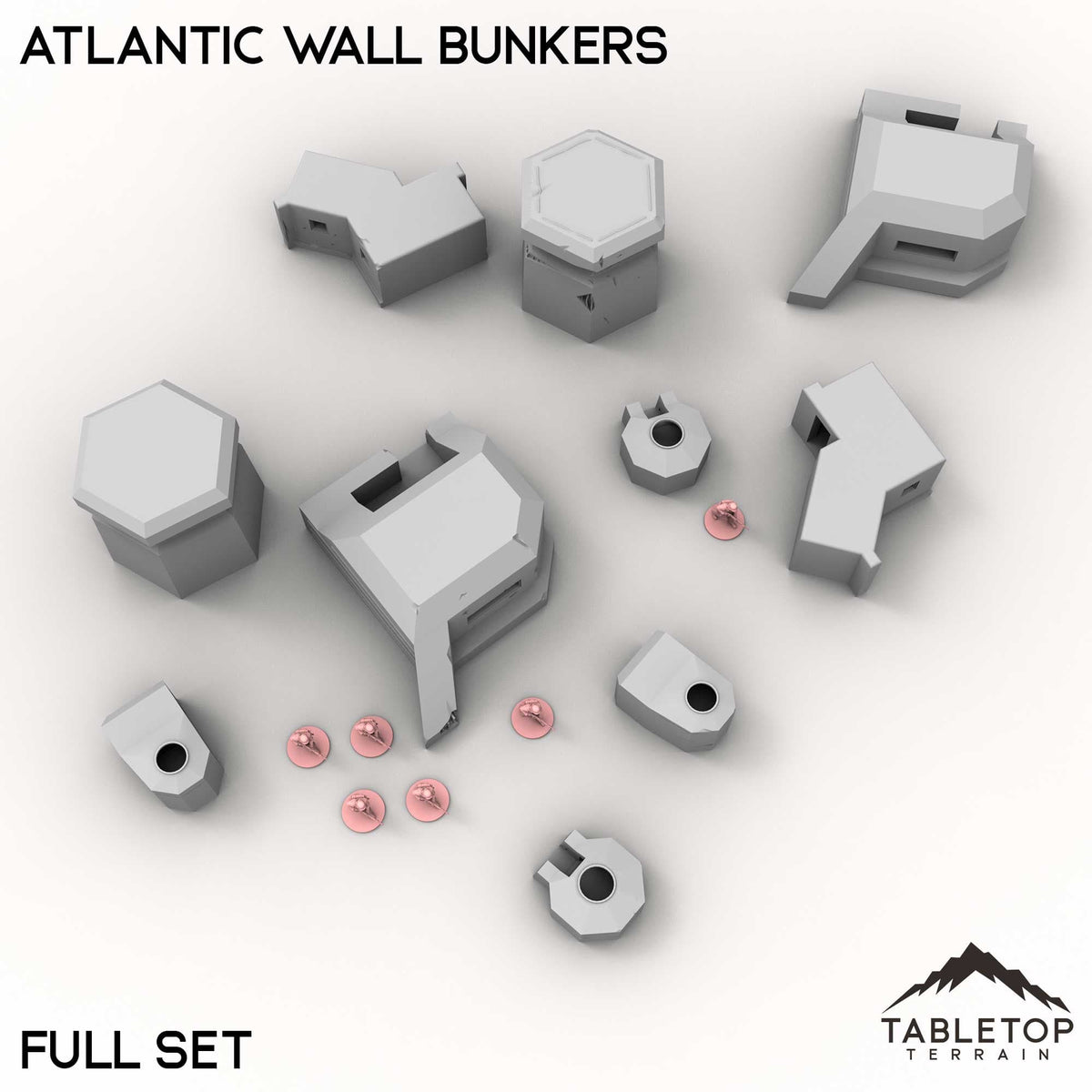 Tabletop Terrain Building Atlantic Wall Bunkers