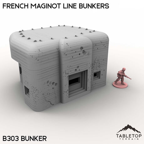 Tabletop Terrain Building B303 Bunker / 32mm French Maginot Line Bunkers