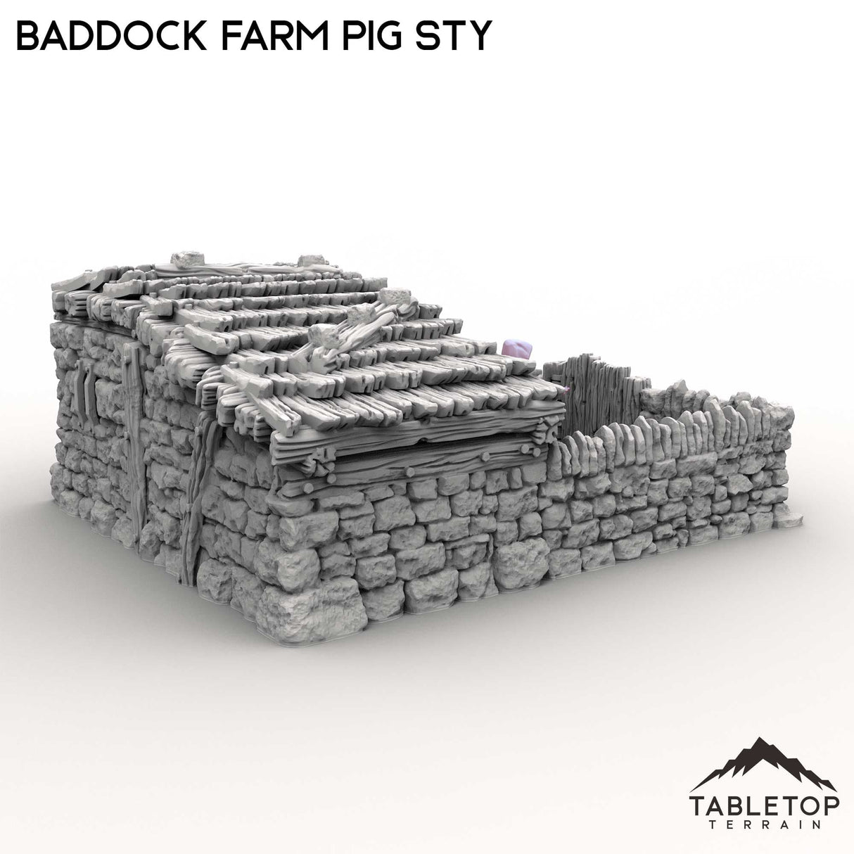 Tabletop Terrain Building Baddock Farm Pig Sty