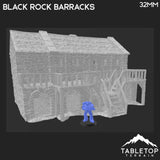 Tabletop Terrain Building Black Rock Barracks - Country & King - Fantasy Historical Building