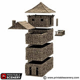 Tabletop Terrain Building Black Rock Keep - Country & King - Fantasy Historical Building
