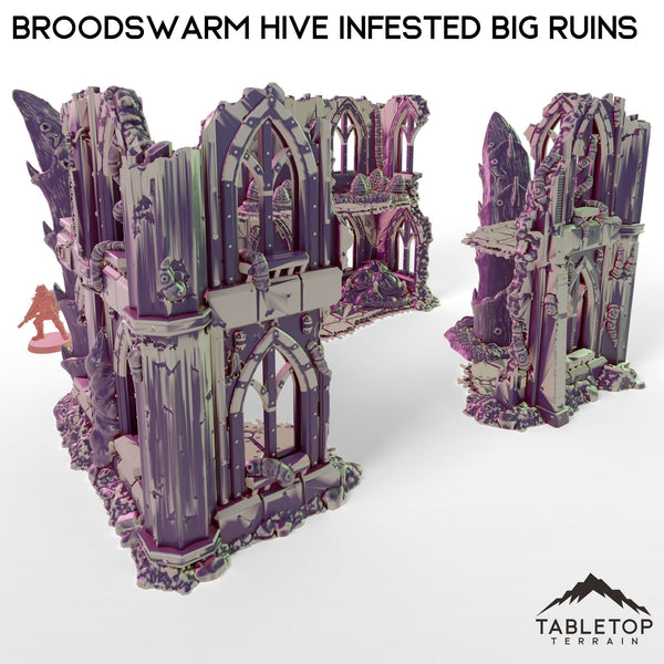 Tabletop Terrain Building Broodswarm Hive Infested Big Ruins