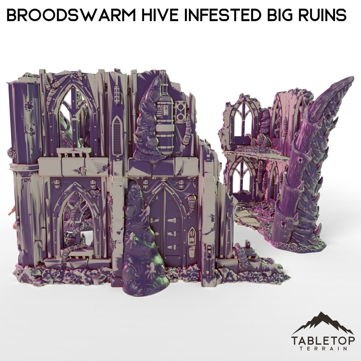 Tabletop Terrain Building Broodswarm Hive Infested Big Ruins