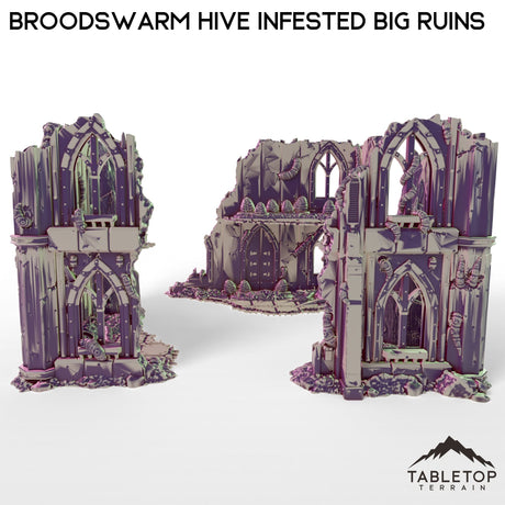 Tabletop Terrain Building Broodswarm Hive Infested Big Ruins