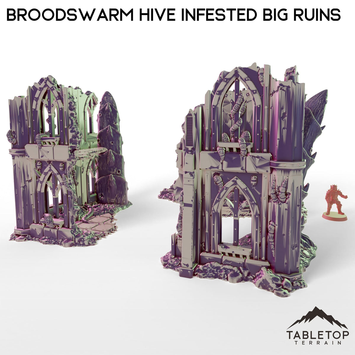 Tabletop Terrain Building Broodswarm Hive Infested Big Ruins
