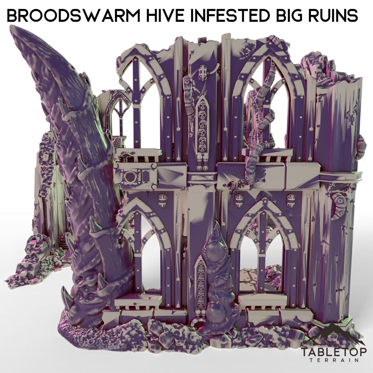 Tabletop Terrain Building Broodswarm Hive Infested Big Ruins