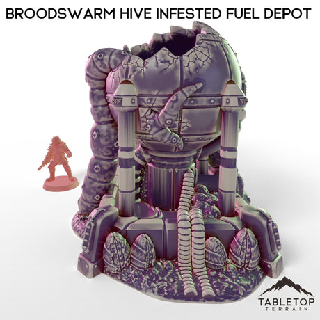 Tabletop Terrain Building Broodswarm Hive Infested Fuel Depot