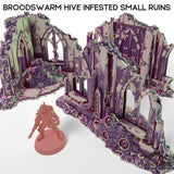Tabletop Terrain Building Broodswarm Hive Infested Small Ruins