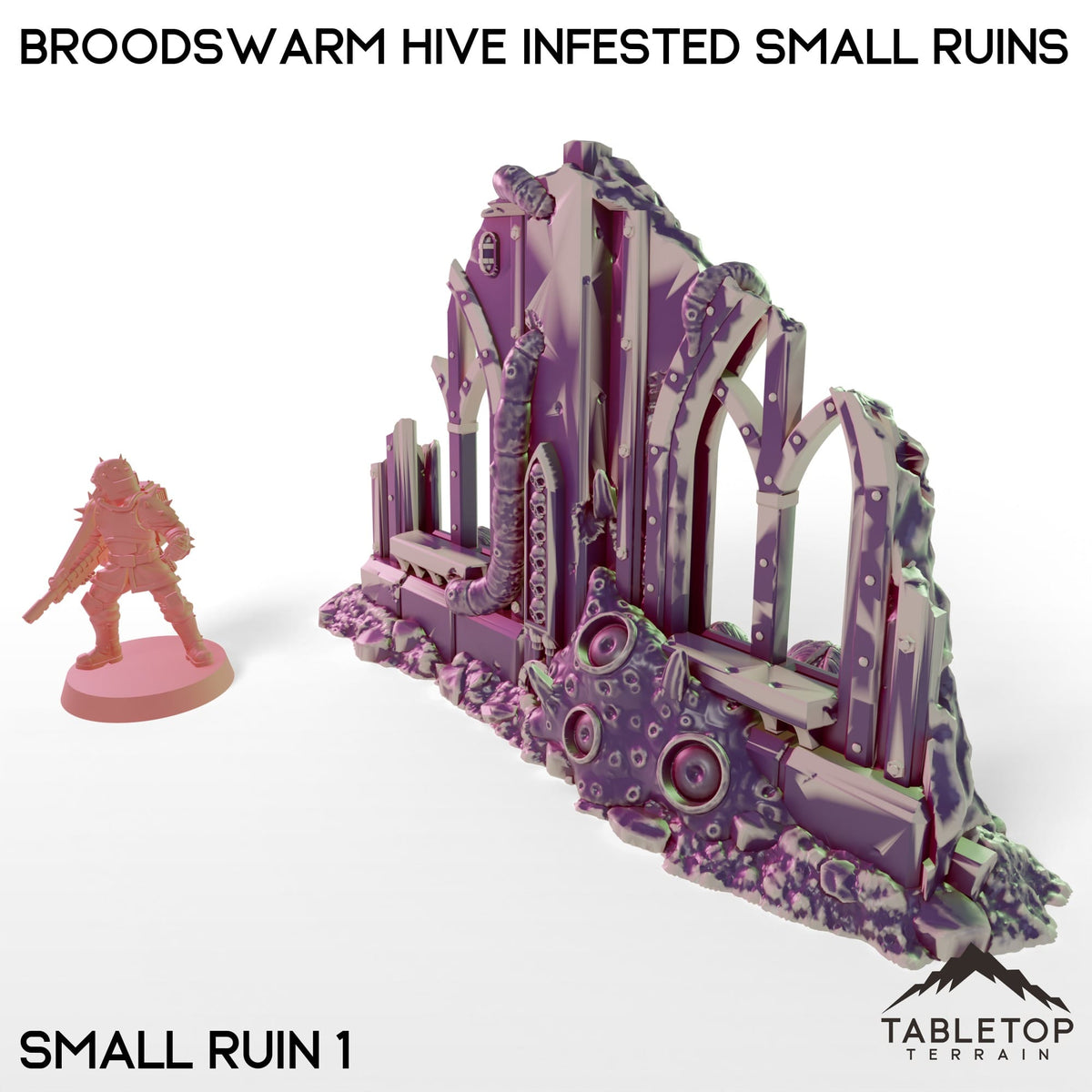 Tabletop Terrain Building Broodswarm Hive Infested Small Ruins