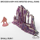 Tabletop Terrain Building Broodswarm Hive Infested Small Ruins