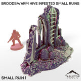 Tabletop Terrain Building Broodswarm Hive Infested Small Ruins