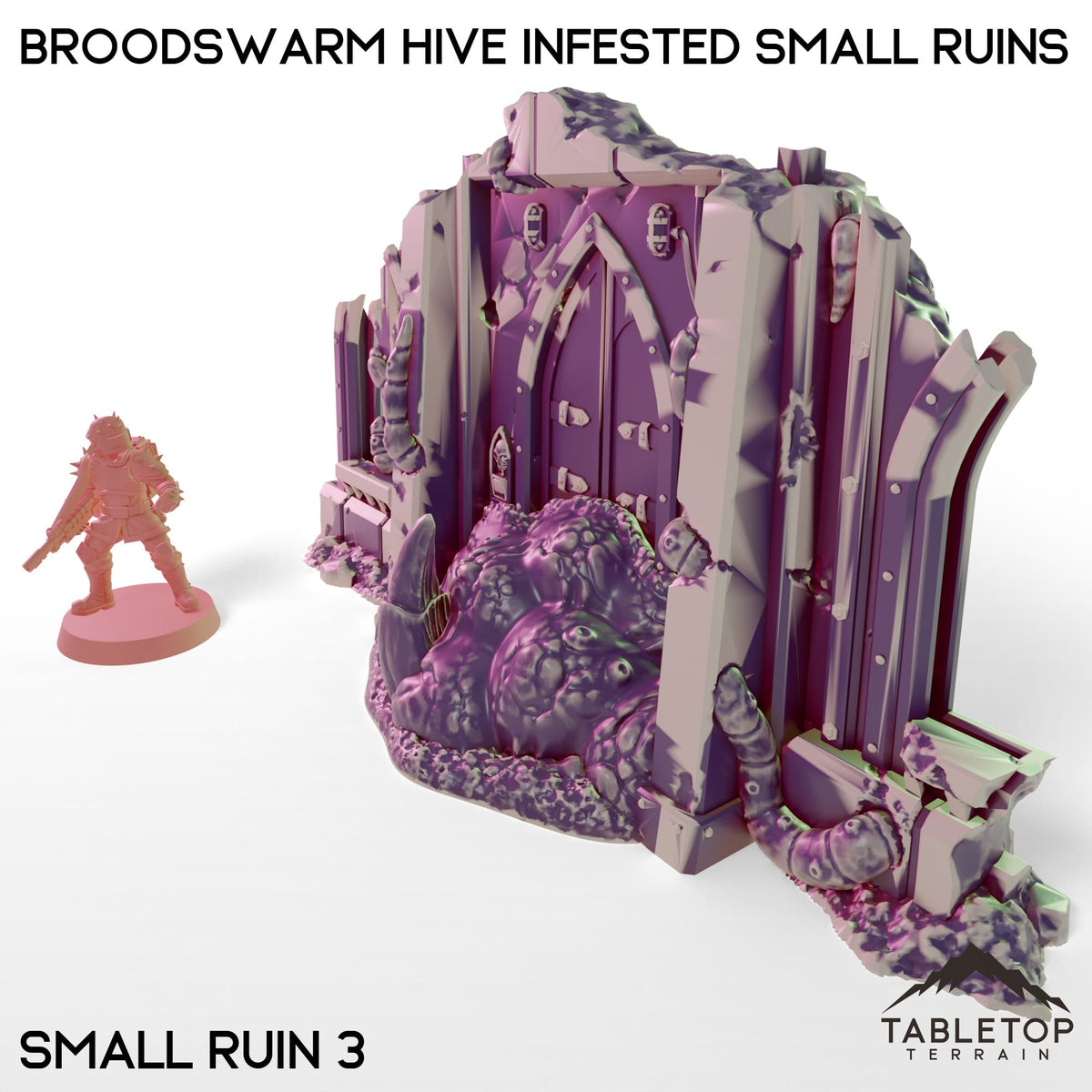 Tabletop Terrain Building Broodswarm Hive Infested Small Ruins