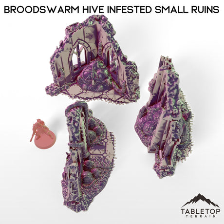 Tabletop Terrain Building Broodswarm Hive Infested Small Ruins
