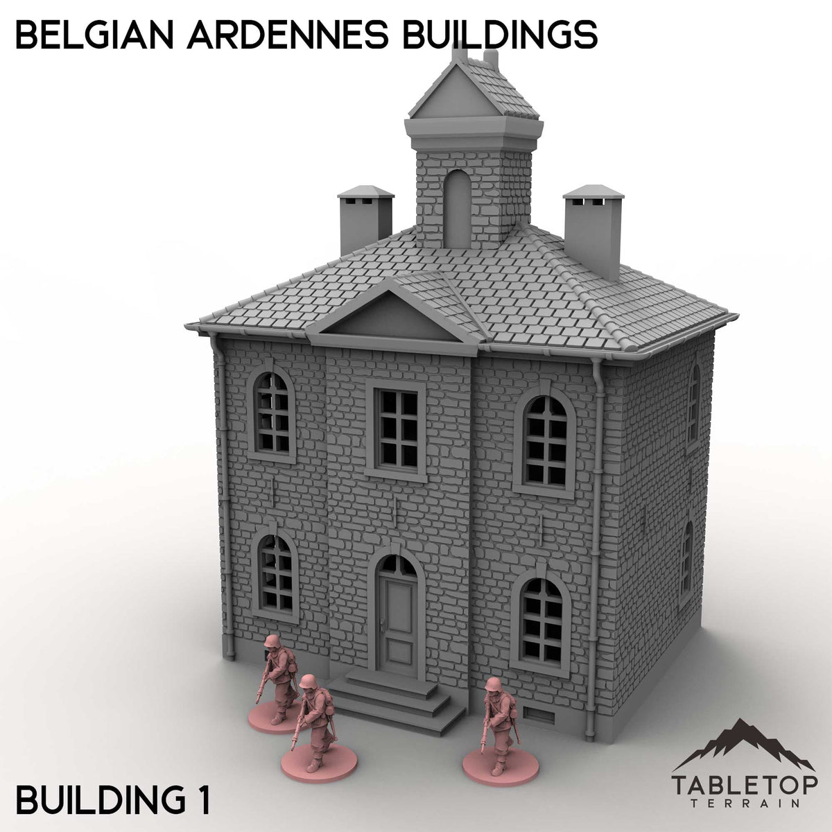 Tabletop Terrain Building Building 1 / 32mm Belgian Ardennes Buildings