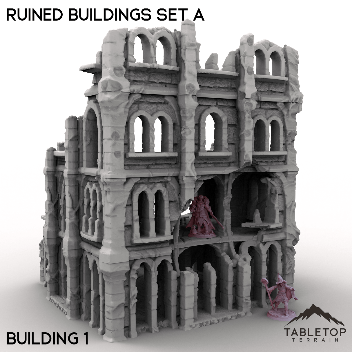 Tabletop Terrain Building Building 1 / 32mm Ruined Buildings Set A