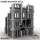 Tabletop Terrain Building Building 1 / 32mm Ruined Buildings Set A