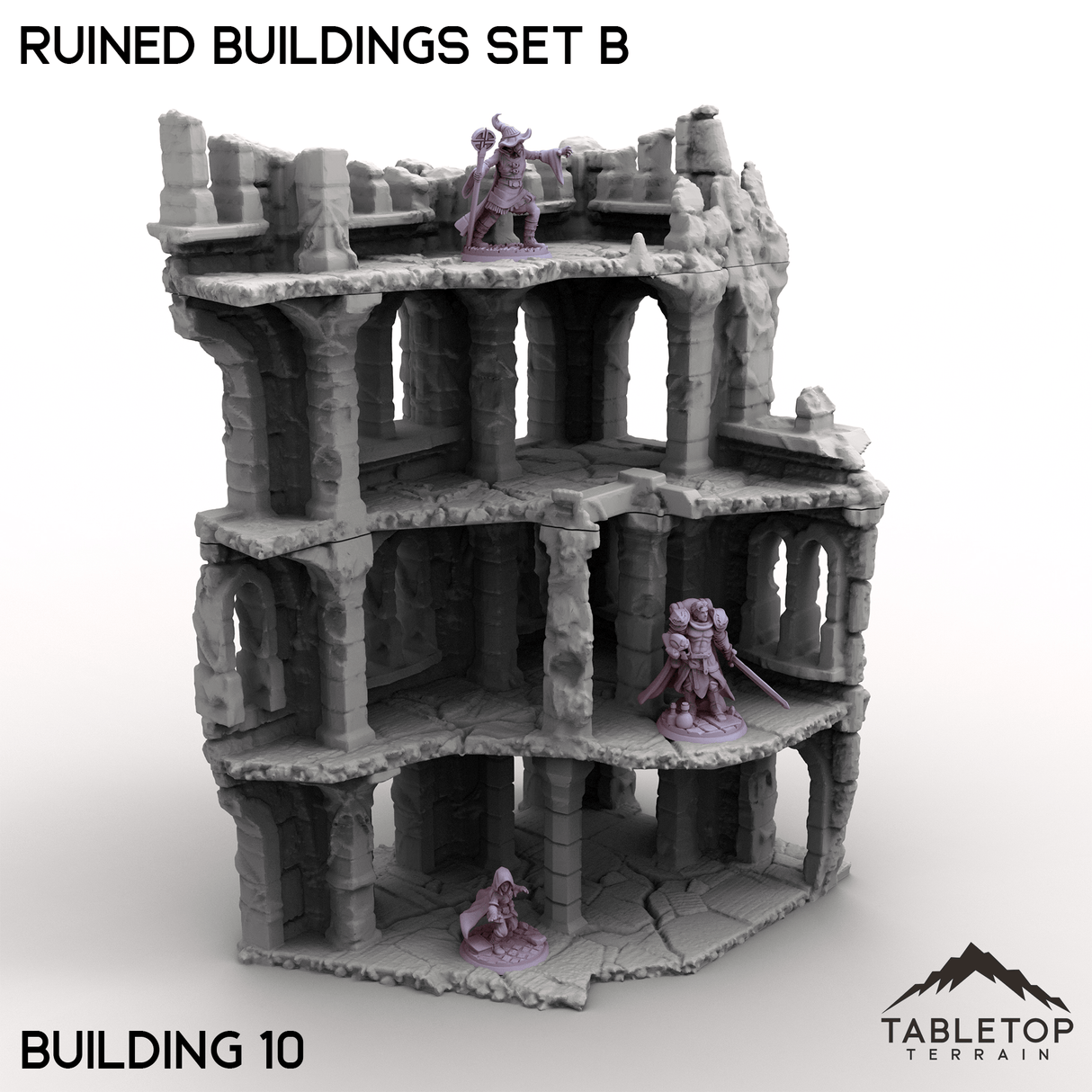 Tabletop Terrain Building Building 10 / 32mm Ruined Buildings Set B