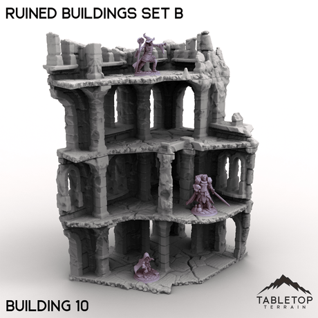 Tabletop Terrain Building Building 10 / 32mm Ruined Buildings Set B