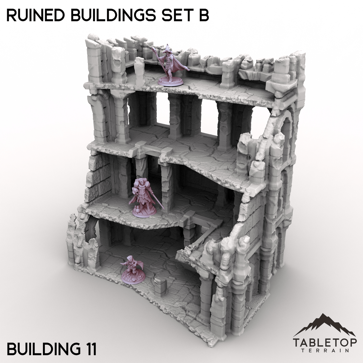 Tabletop Terrain Building Building 11 / 32mm Ruined Buildings Set B