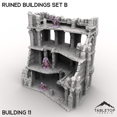 Tabletop Terrain Building Building 11 / 32mm Ruined Buildings Set B