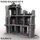 Tabletop Terrain Building Building 12 / 32mm Ruined Buildings Set B
