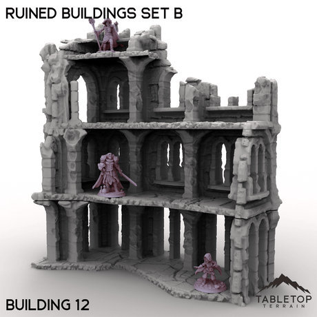 Tabletop Terrain Building Building 12 / 32mm Ruined Buildings Set B