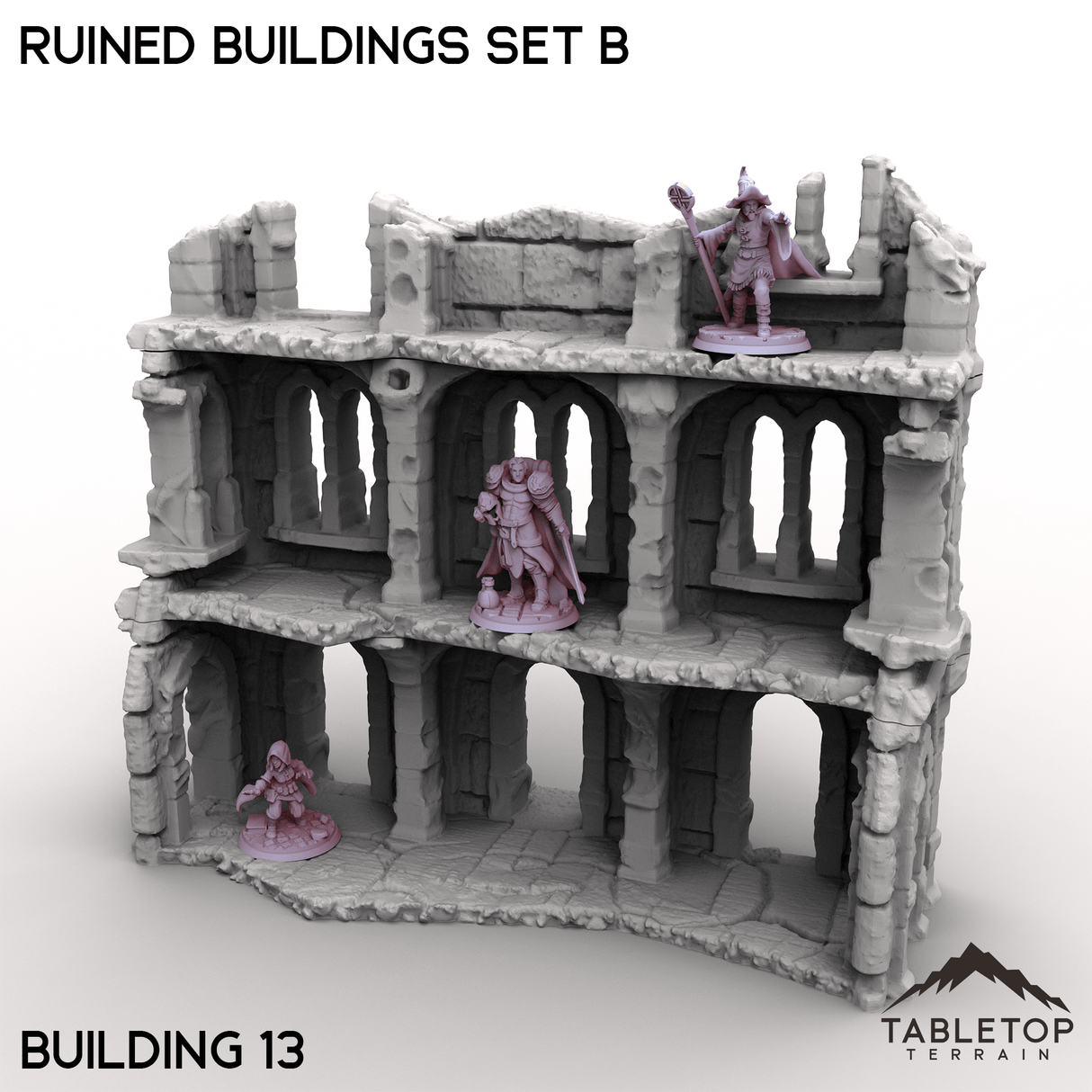 Tabletop Terrain Building Building 13 / 32mm Ruined Buildings Set B
