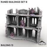 Tabletop Terrain Building Building 13 / 32mm Ruined Buildings Set B