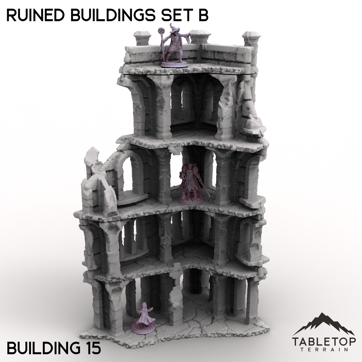 Tabletop Terrain Building Building 15 / 32mm Ruined Buildings Set B