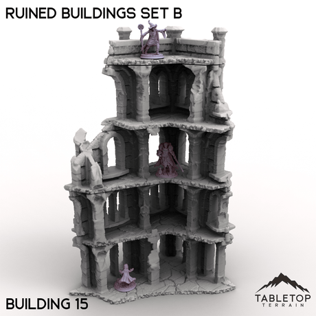 Tabletop Terrain Building Building 15 / 32mm Ruined Buildings Set B