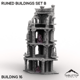 Tabletop Terrain Building Building 16 / 32mm Ruined Buildings Set B
