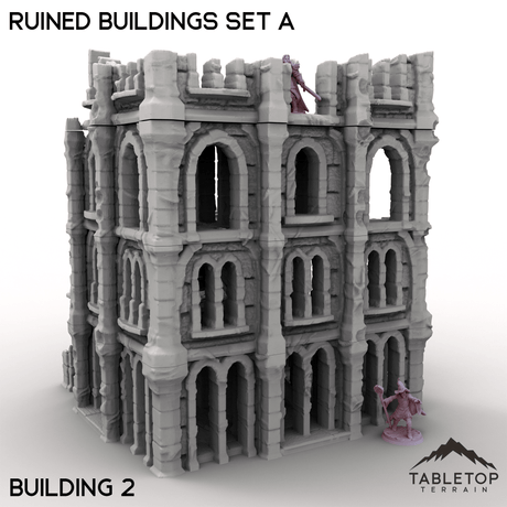Tabletop Terrain Building Building 2 / 32mm Ruined Buildings Set A