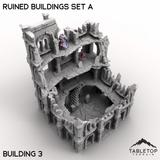 Tabletop Terrain Building Building 3 / 32mm Ruined Buildings Set A
