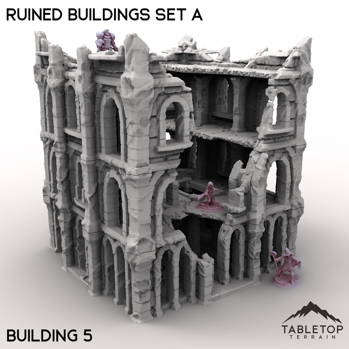 Tabletop Terrain Building Building 5 / 32mm Ruined Buildings Set A