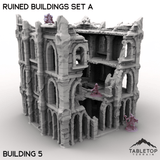 Tabletop Terrain Building Building 5 / 32mm Ruined Buildings Set A