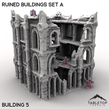 Tabletop Terrain Building Building 5 / 32mm Ruined Buildings Set A