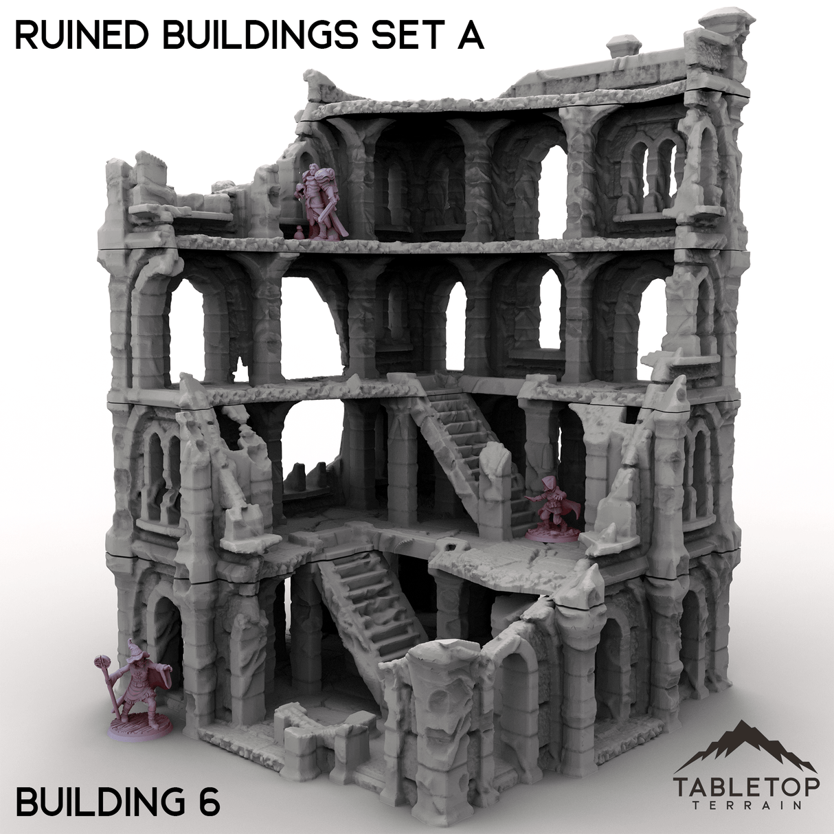 Tabletop Terrain Building Building 6 / 32mm Ruined Buildings Set A