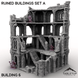 Tabletop Terrain Building Building 6 / 32mm Ruined Buildings Set A