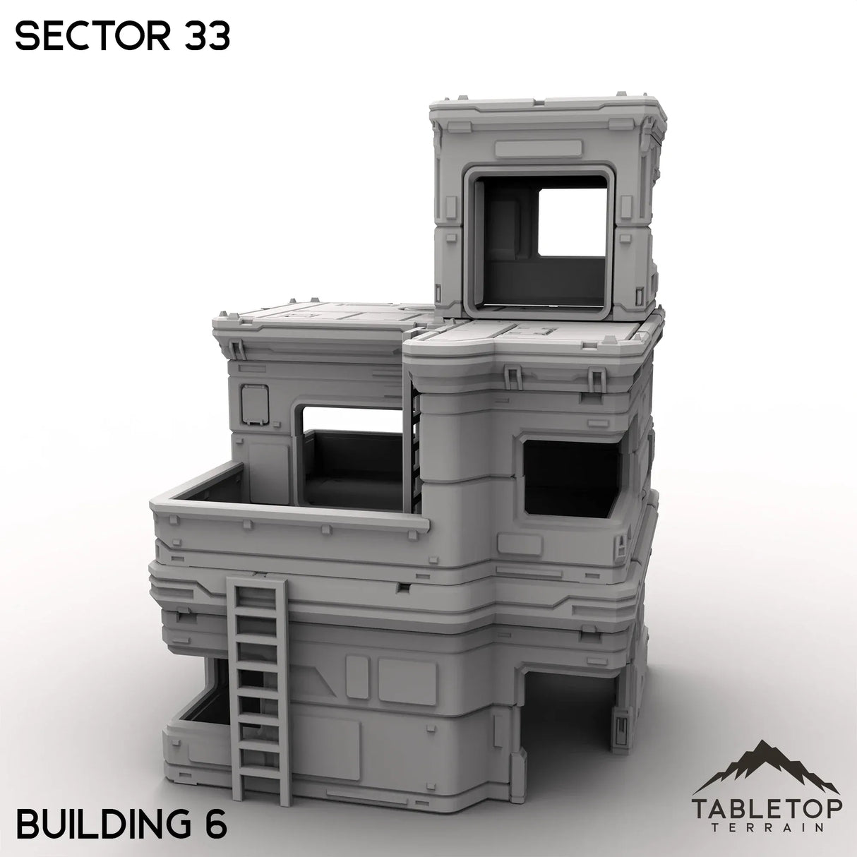 Tabletop Terrain Building Building 6 / 32mm Sector 33