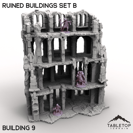 Tabletop Terrain Building Building 9 / 32mm Ruined Buildings Set B