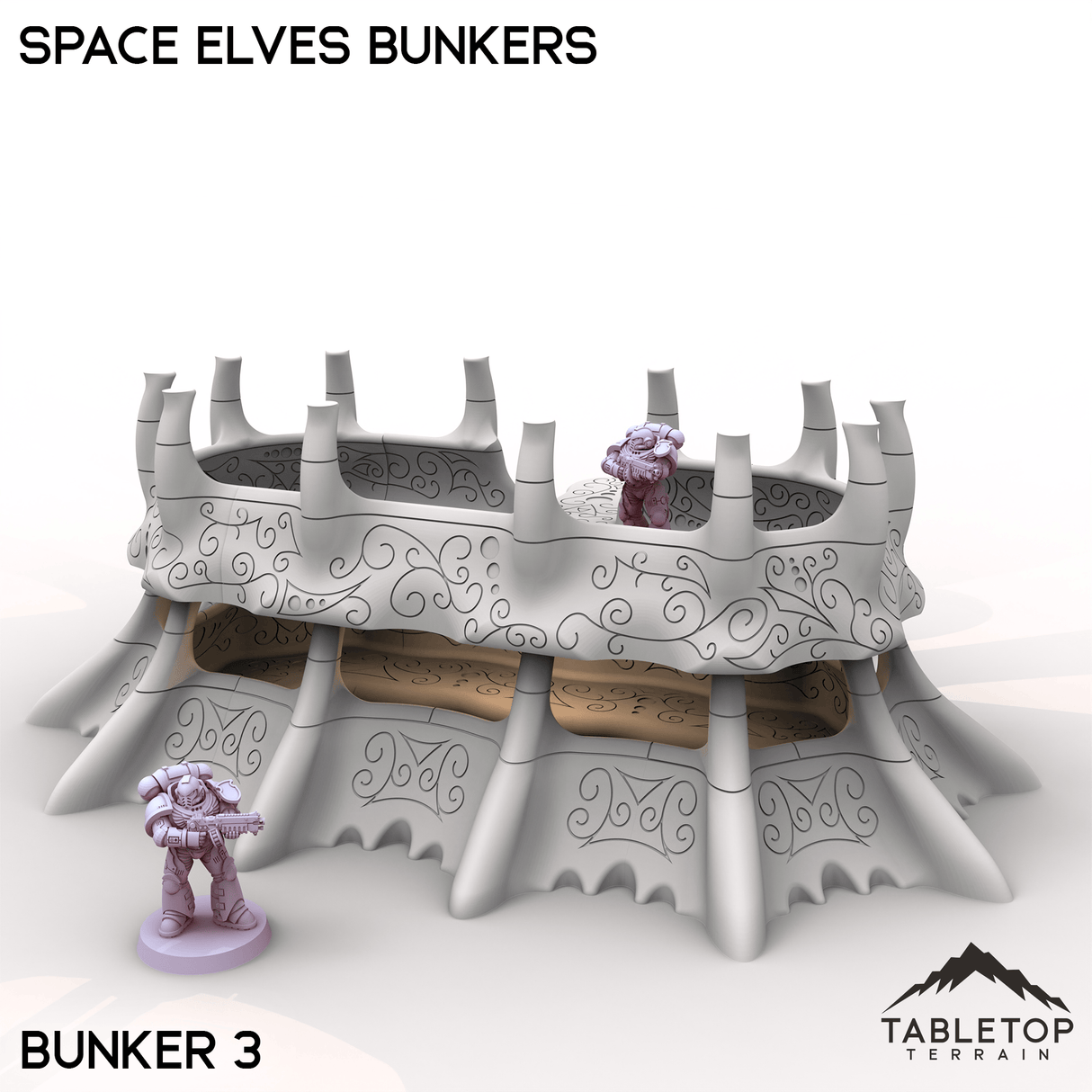 Tabletop Terrain Building Bunker 3 Space Elves Bunkers