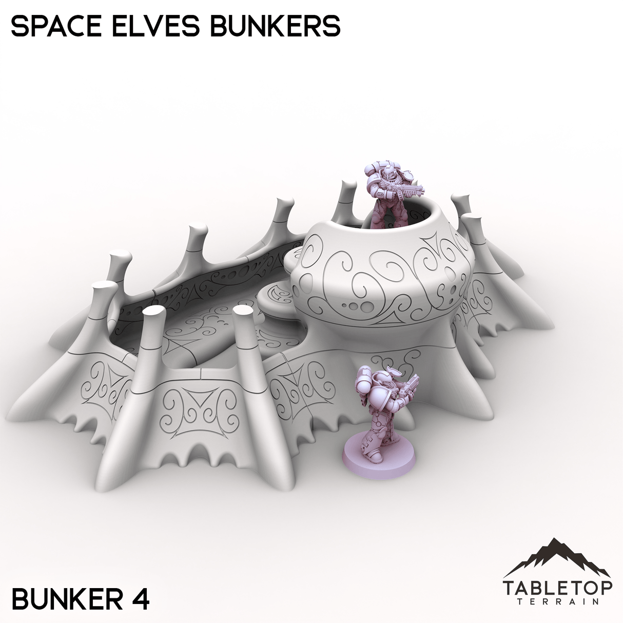 Tabletop Terrain Building Bunker 4 Space Elves Bunkers