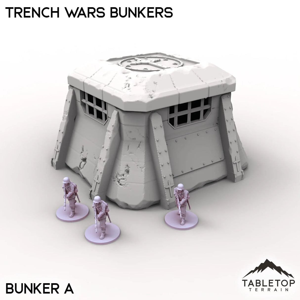 Tabletop Terrain Building Bunker A / 32mm Trench Wars Bunkers